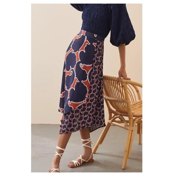 Anthropologie Dresses & Skirts - Anthropologie Dhruv Kapoor Swirled Abstract Handkerchief Skirt
